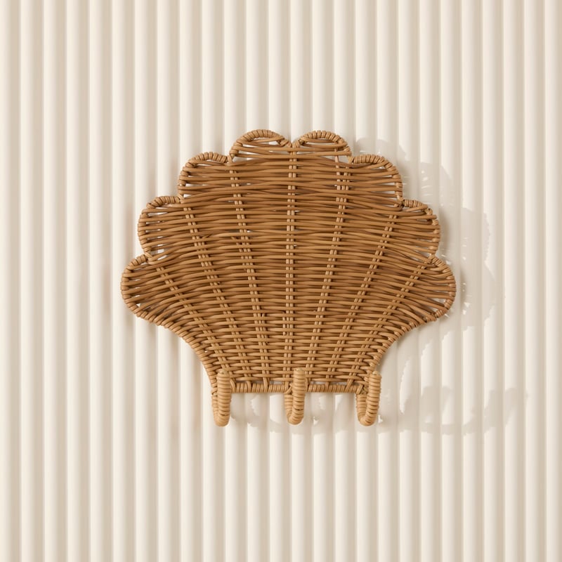 Rattan Shell Wall Hook