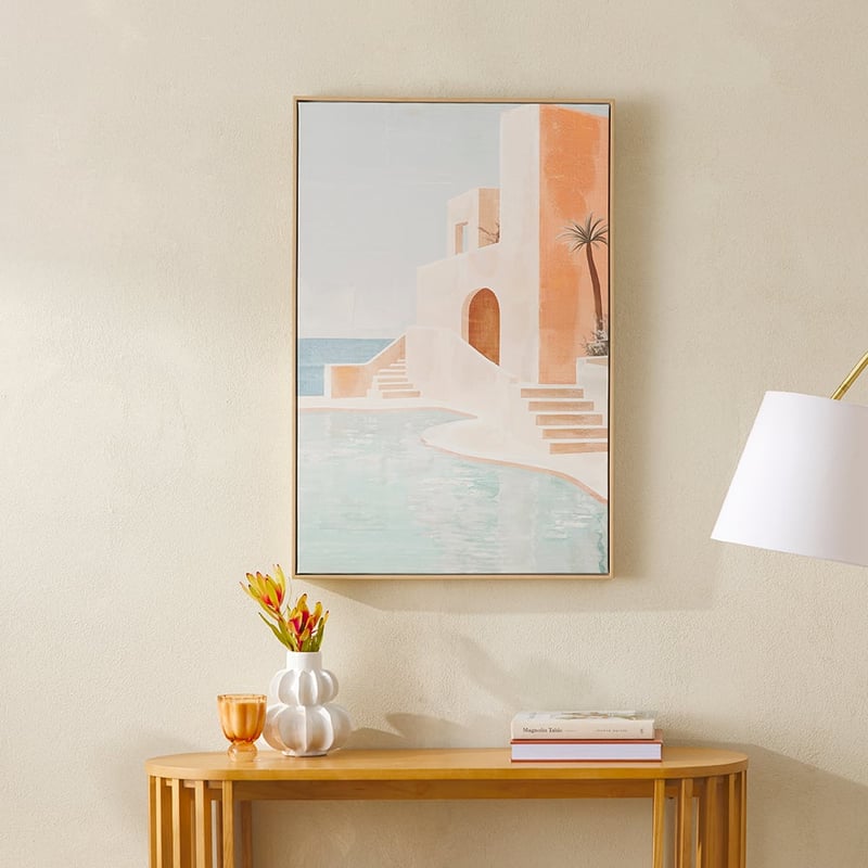 Santiago Pool View Canvas