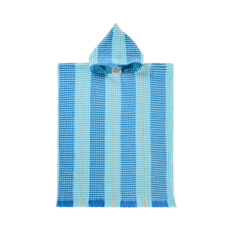 Blue Stripe Waffle Beach Towel