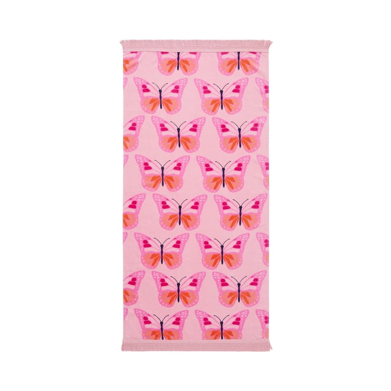 Summer Butterflies Printed Beach Towel	