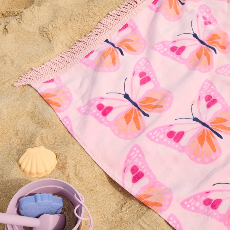 Summer Butterflies Printed Beach Towel	