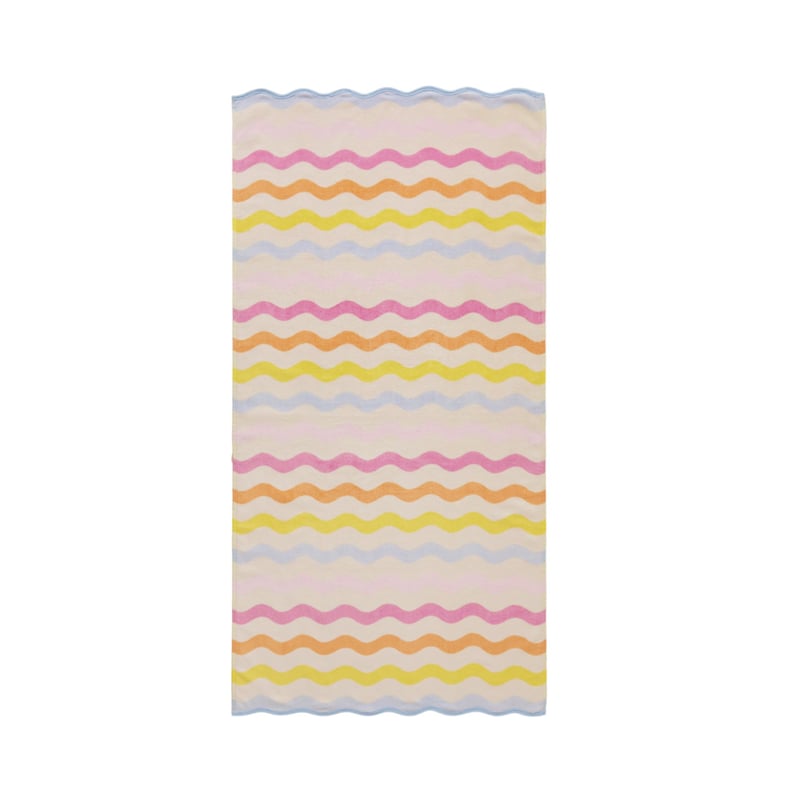 Wavey Stripe Printed Beach Towel