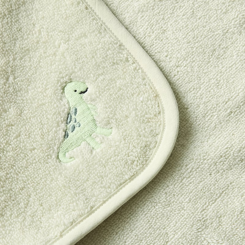Australian Cotton Soft Sage Dino Washer Cloth Pack of 2
