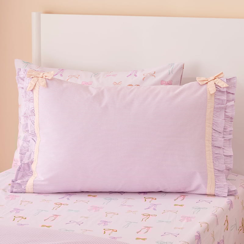Bow Kids Text Pillowcases