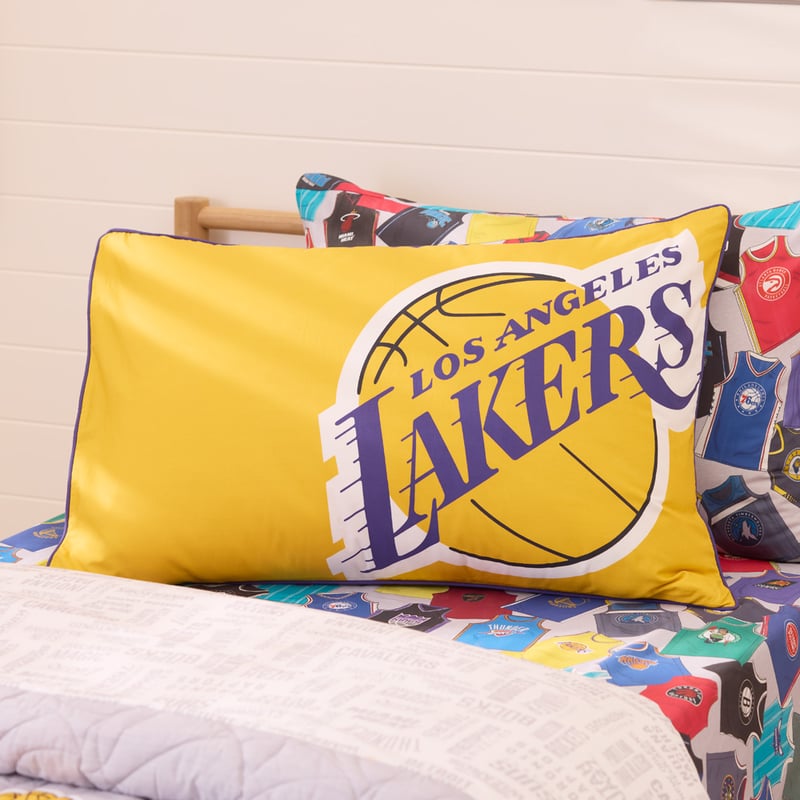 NBA Los Angeles Lakers Text Pillowcase 