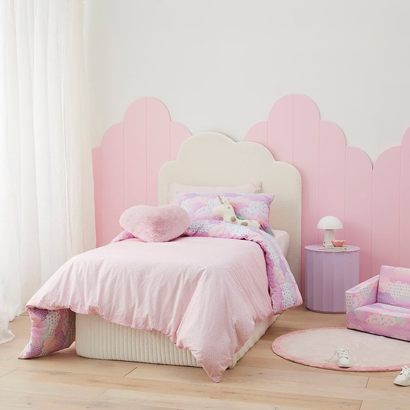 Sleep In The Clouds Lilac Quilted Quilt Cover Set