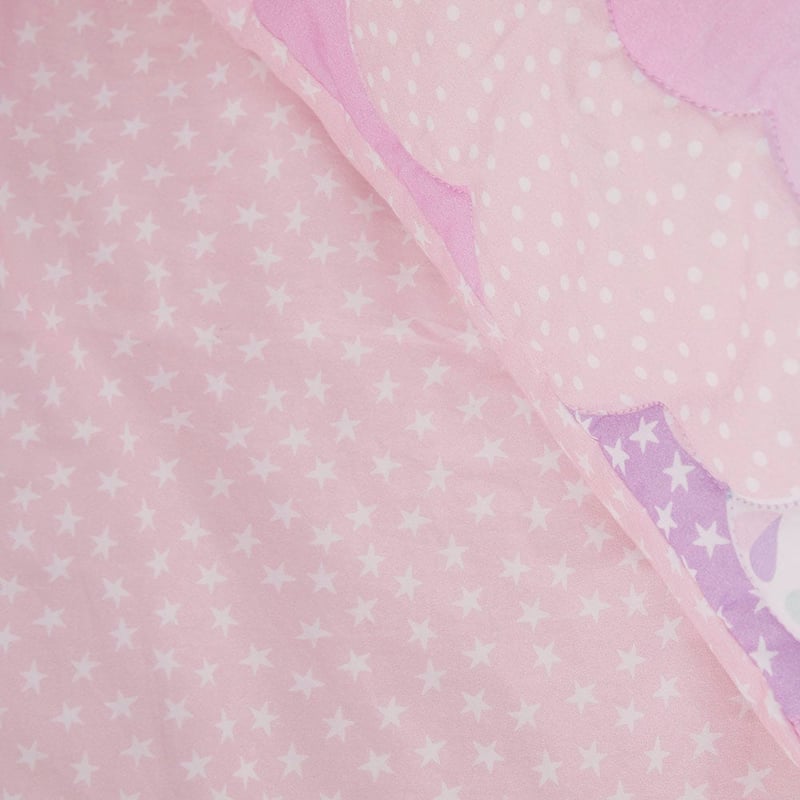 Sleep In The Clouds Lilac Cot Quilted Quilt Cover Set