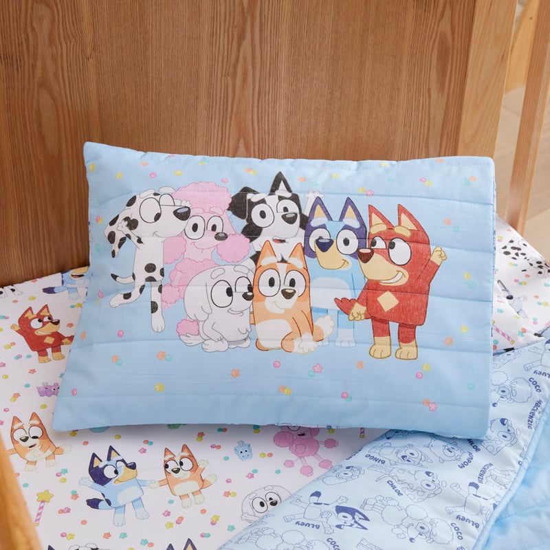 BBC Bluey & Friends Organic Cotton Quilted Cot Quilt Cover Set
