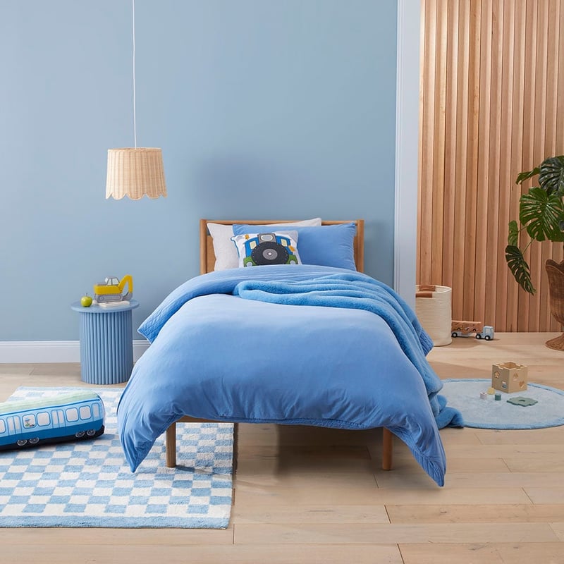 Danny Denim Prewashed Quilted Jersey Quilt Cover Set