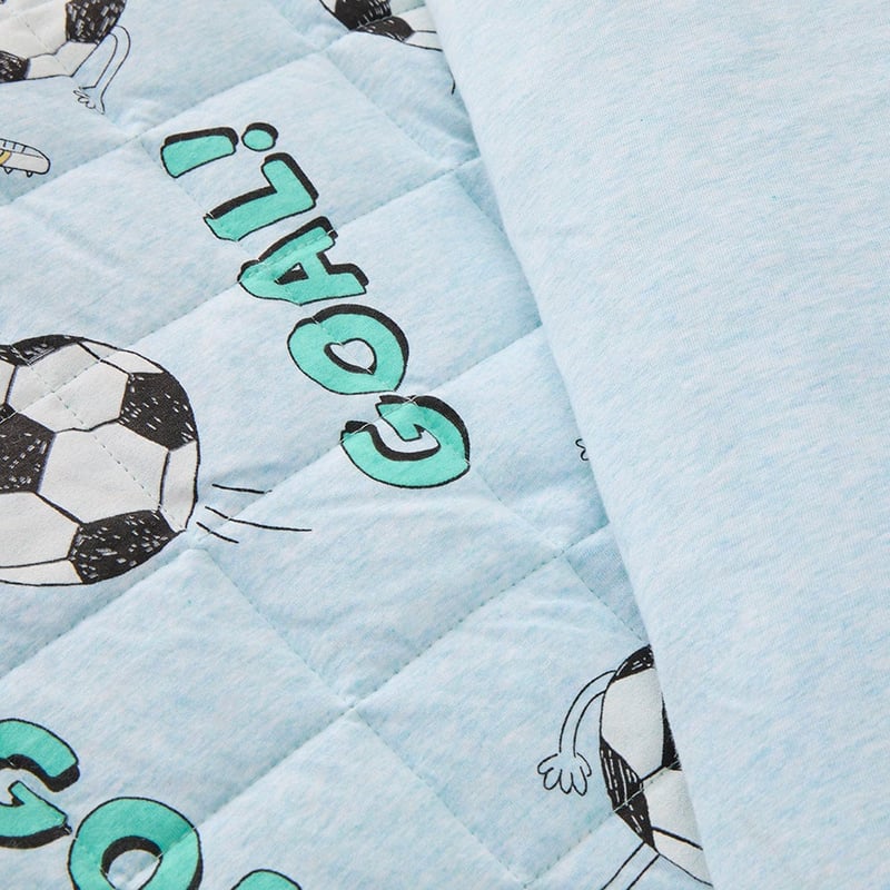Shoot For Your Goals Green Jersey Marle Quilted Quilt Cover Set