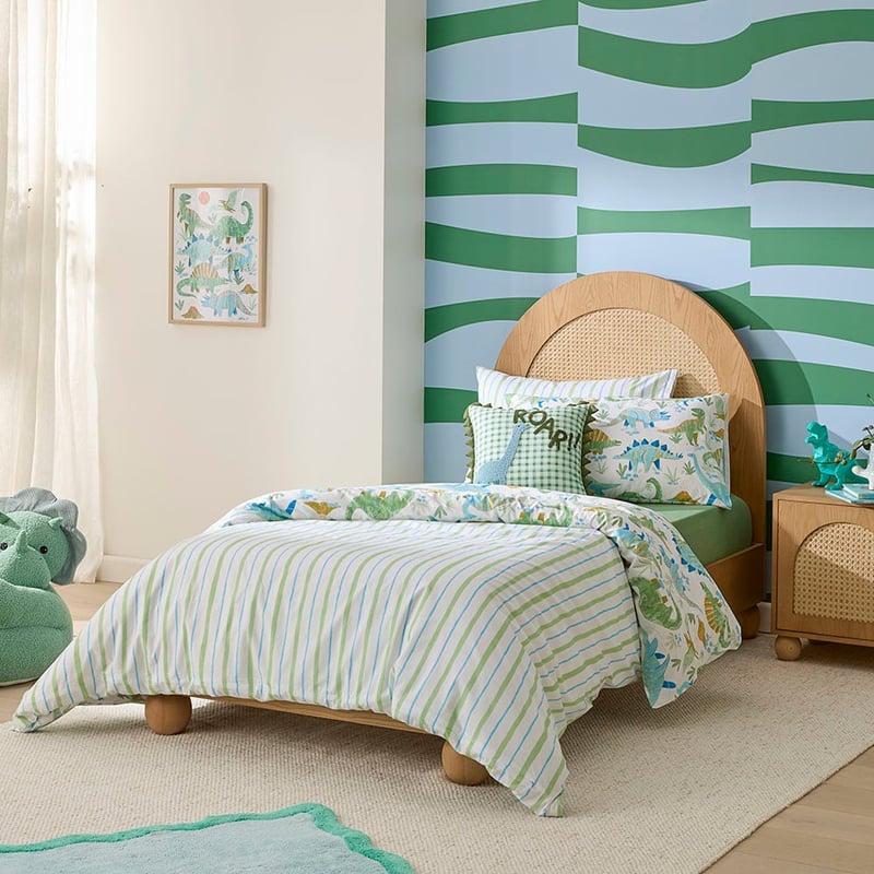 Dinosaur Habitat White Quilt Cover Set