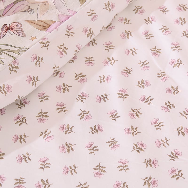 Fleur Harris Sleeping Flutterbunny Soft Fern Quilt Cover Set