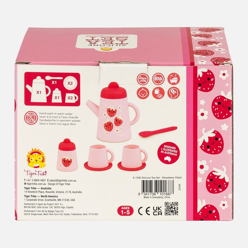 Tiger Tribe Strawberry Silicone Tea Set