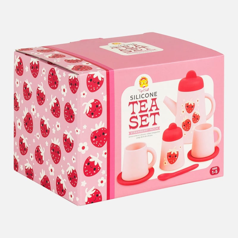 Tiger Tribe Strawberry Silicone Tea Set