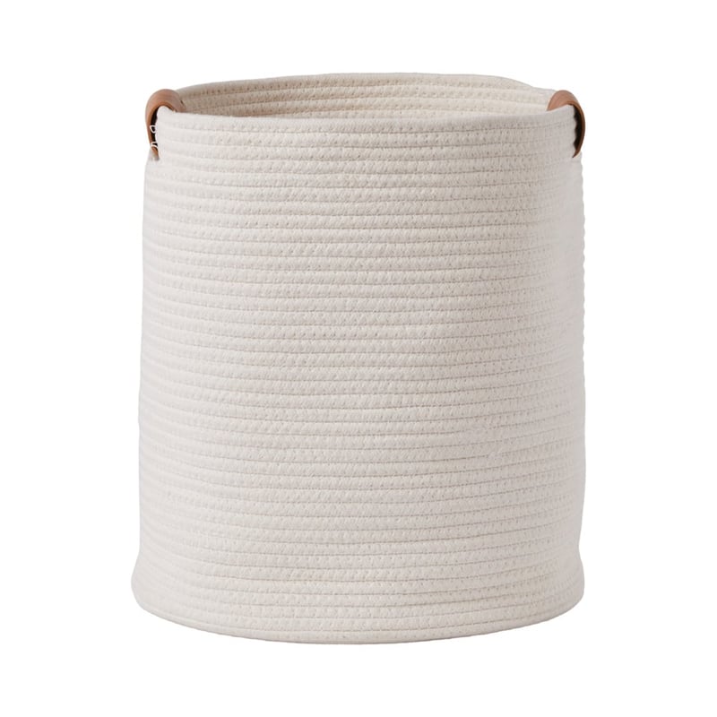 Cooper Natural & Tan Large Round Storage Basket