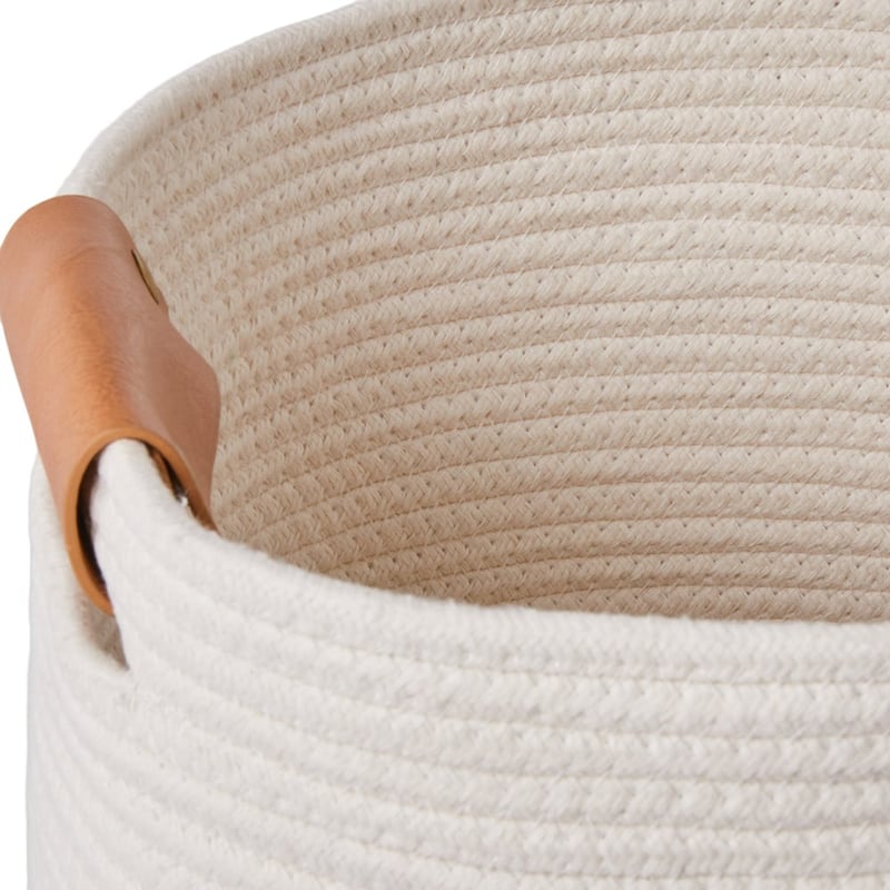 Cooper Natural & Tan Large Round Storage Basket