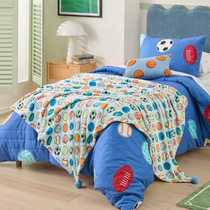 Novelty Sports Balls Ultra Soft Blanket