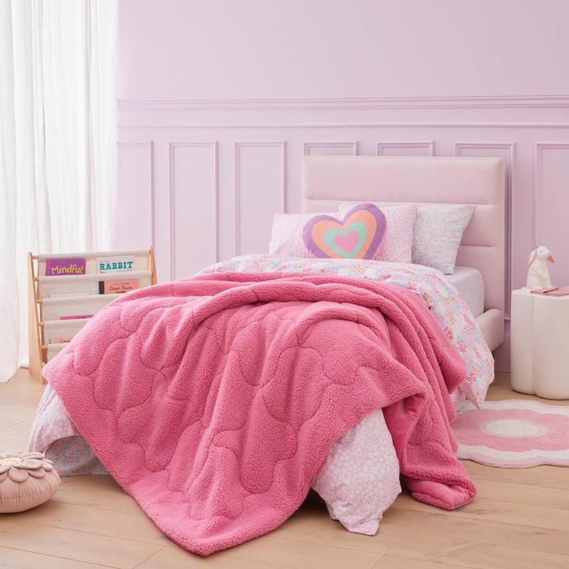 Teddy Fuchsia Blanket