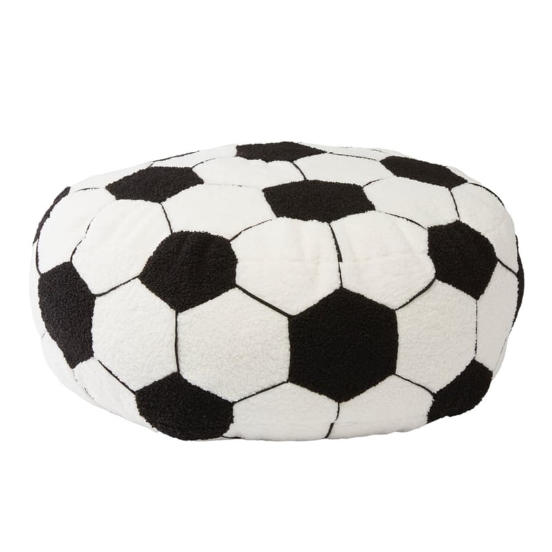 Soccer Black & White Floor Cushion