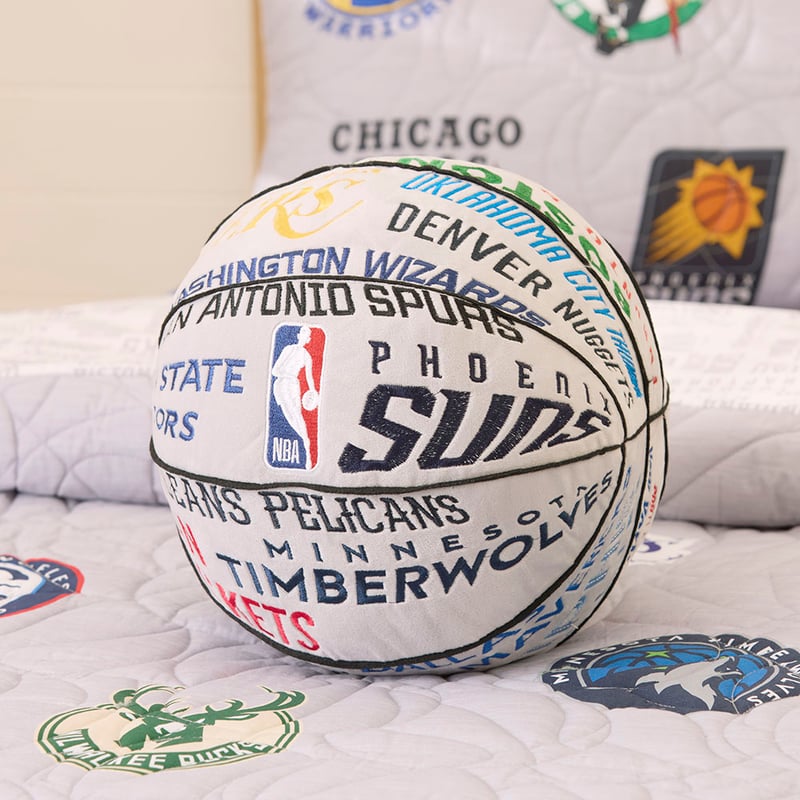 NBA Grey Basketball Shaped Cushion