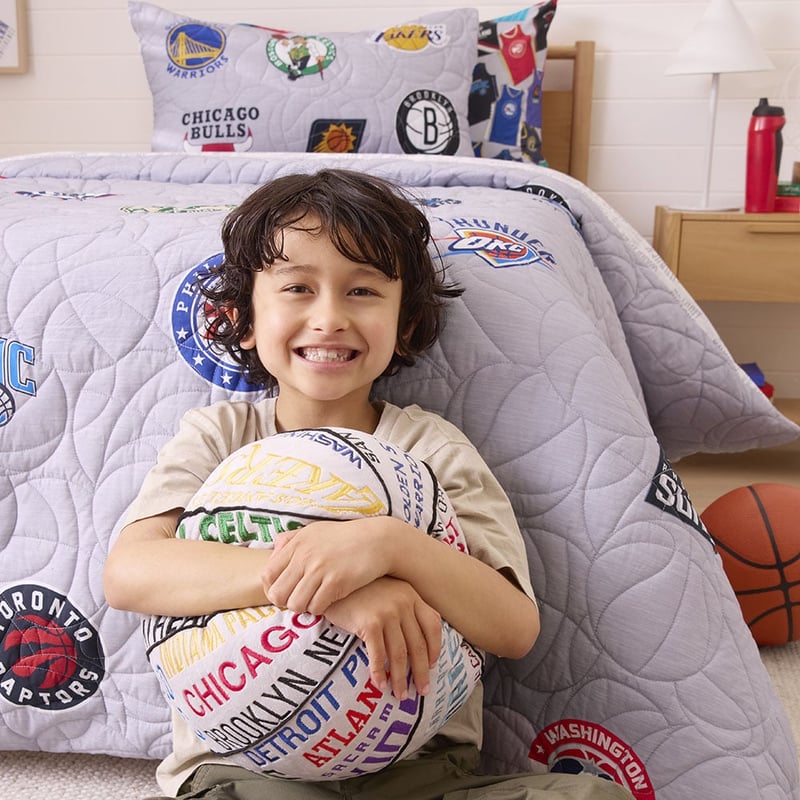 NBA Grey Basketball Shaped Cushion
