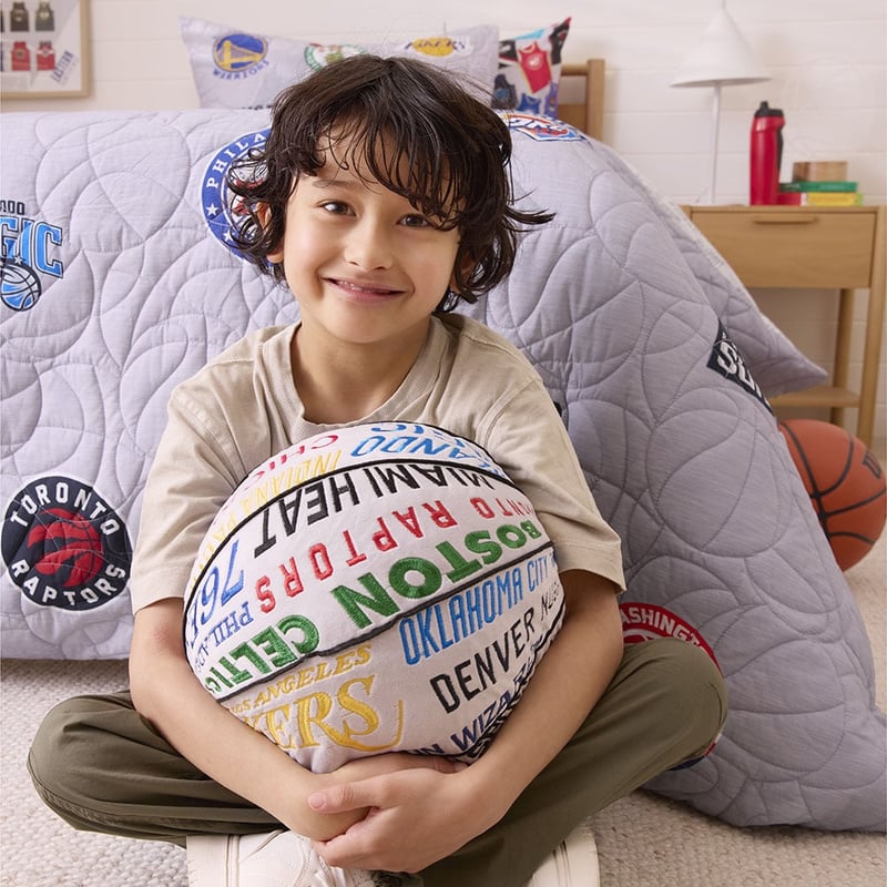NBA Grey Basketball Shaped Cushion