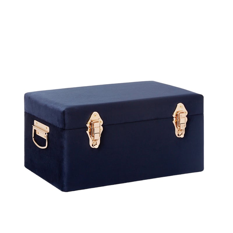 Heirloom Blue Check Storage Trunk