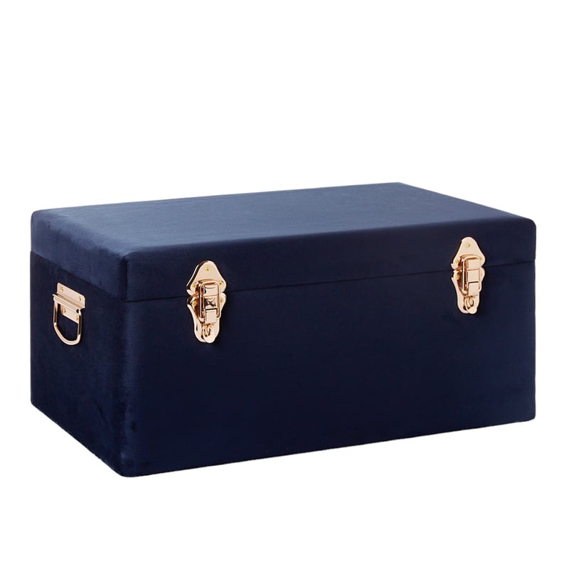 Heirloom Blue Check Storage Trunk