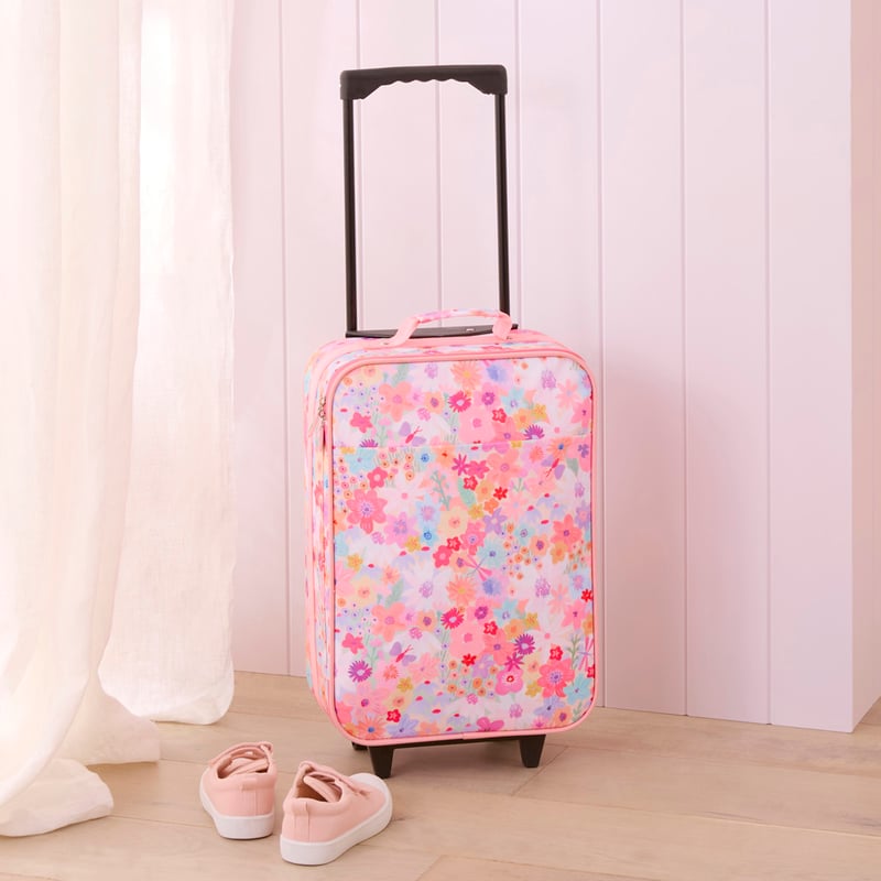On The Go Floral Wheelie Bag