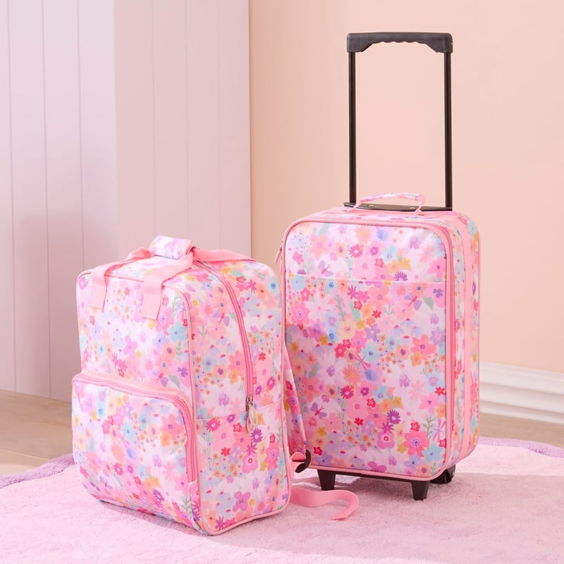 On The Go Floral Wheelie Bag