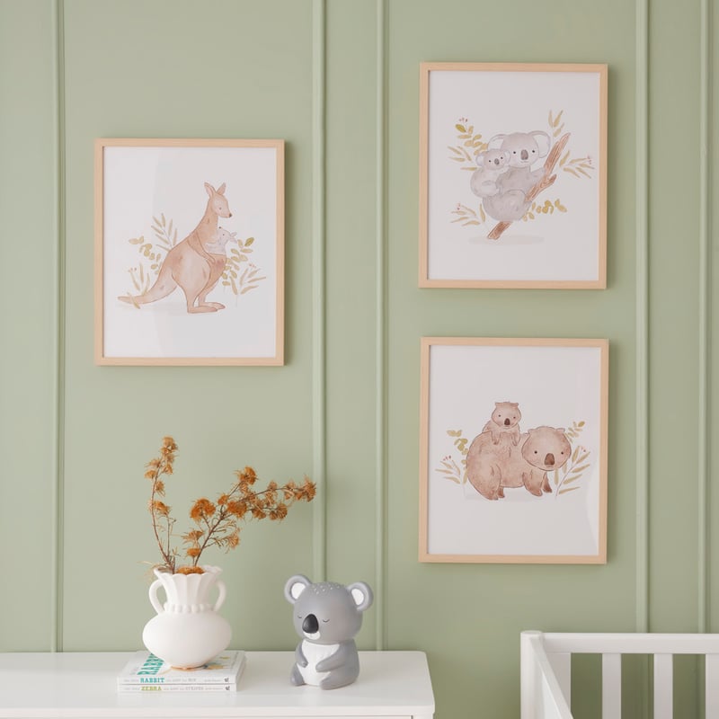 Animals of Oz Kangaroos Nursery Wall Art