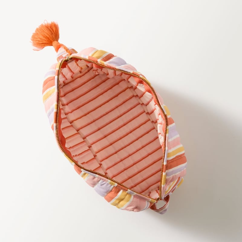 Sunlit Stripe Cosmetic Bag
