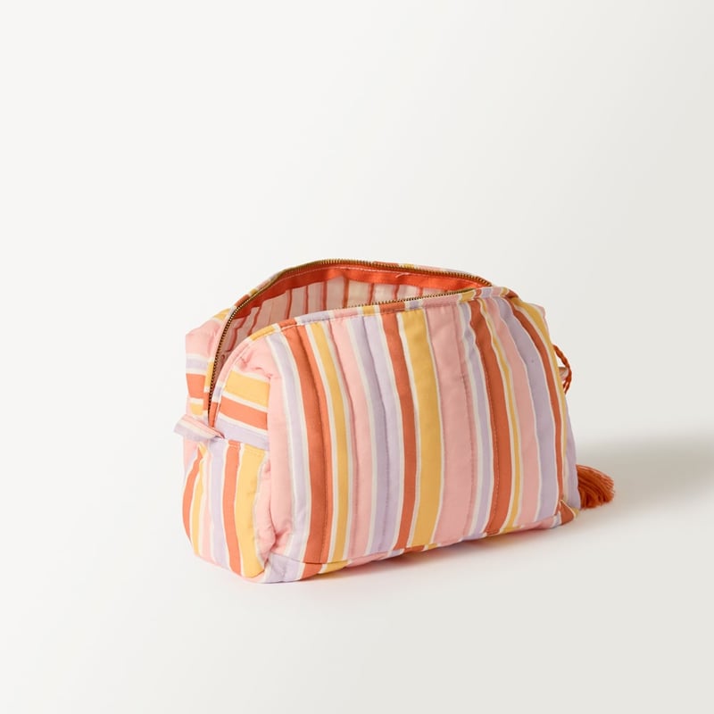 Sunlit Stripe Cosmetic Bag
