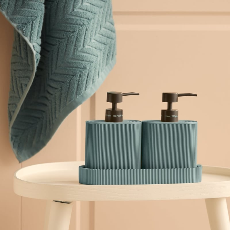 Teal Twin Dispenser Set