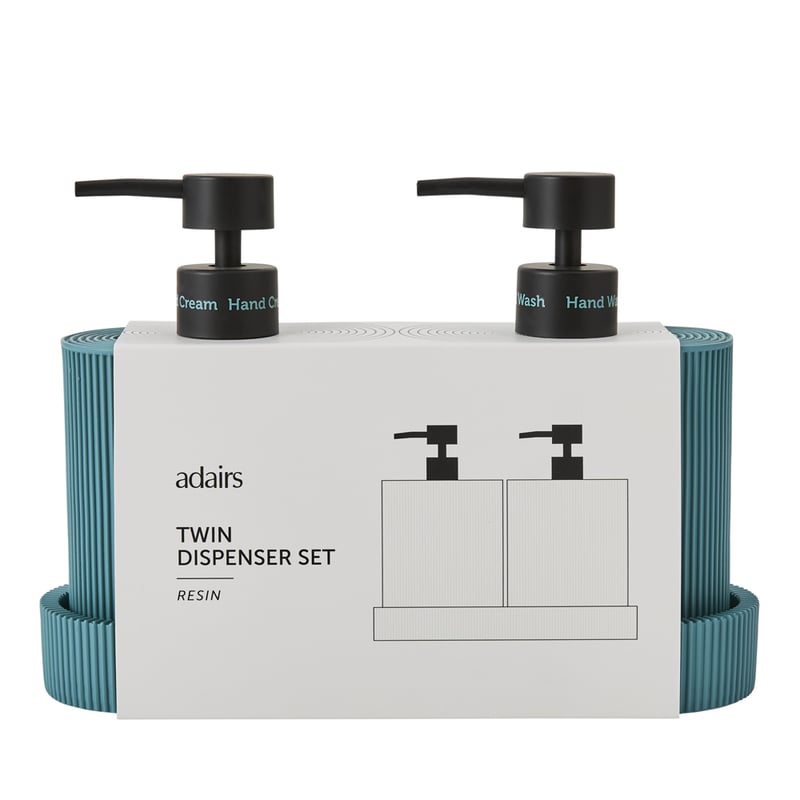 Teal Twin Dispenser Set