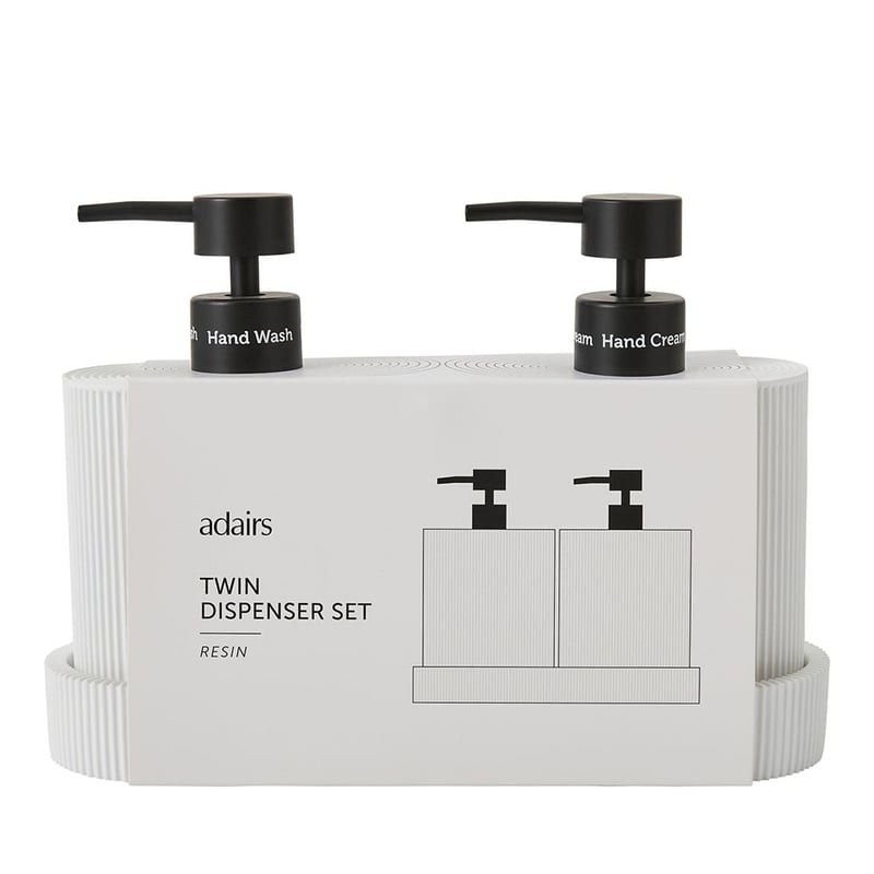 White Twin Dispenser Set