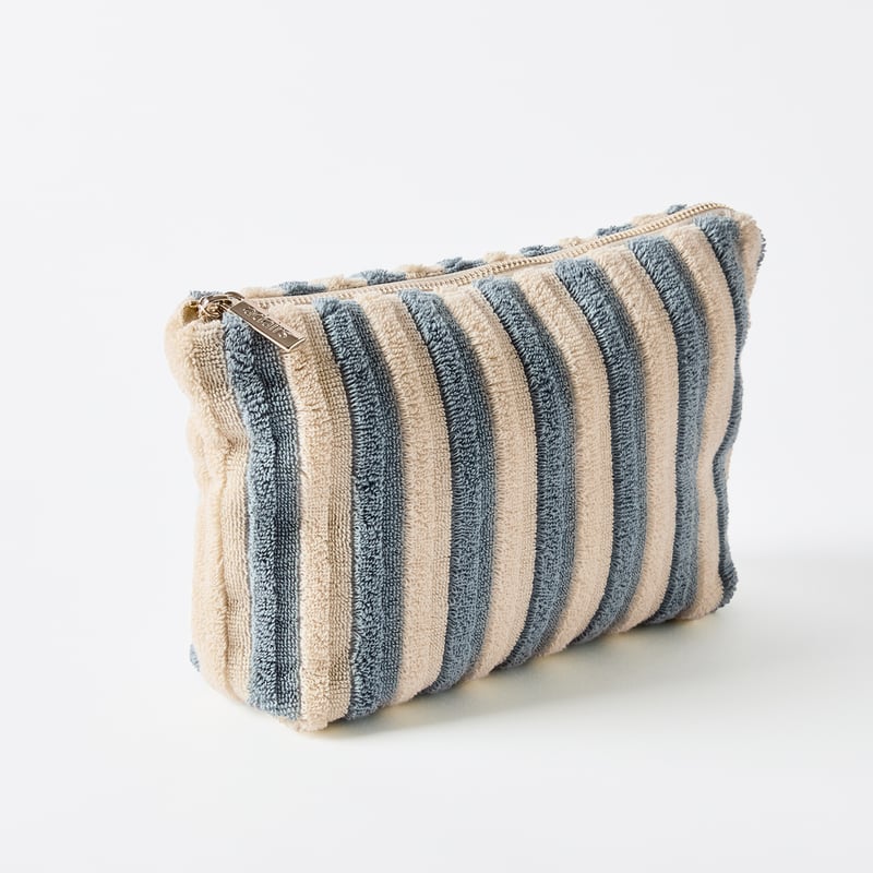 Greenwich Sea Blue Stripe Cosmetic Bag