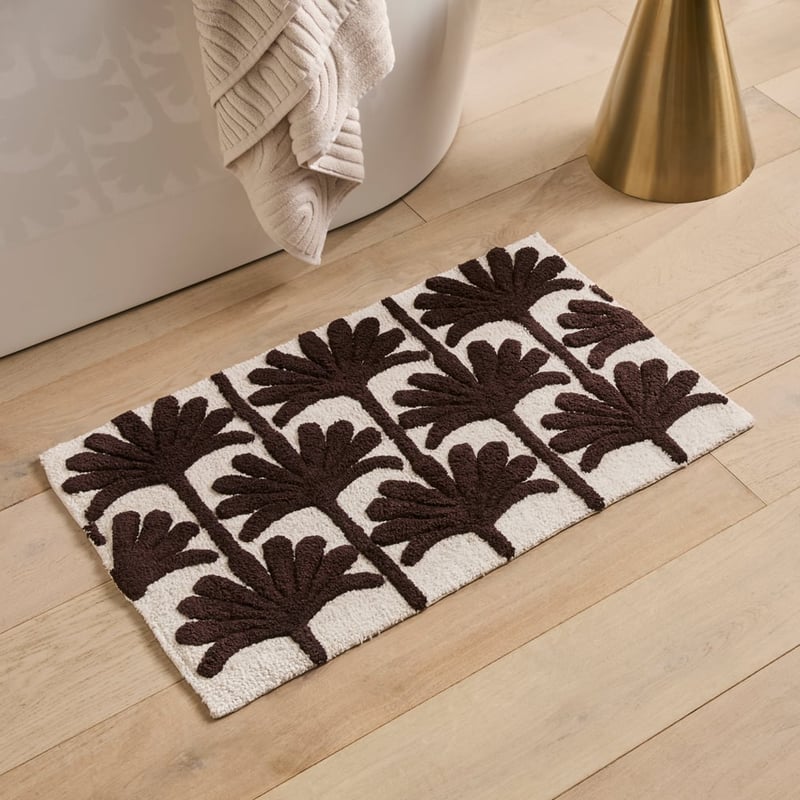 Nature's Resort Chocolate & Natural Bath Mat