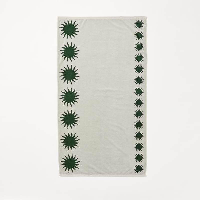 Broome Green Luxe Velour Beach Towel