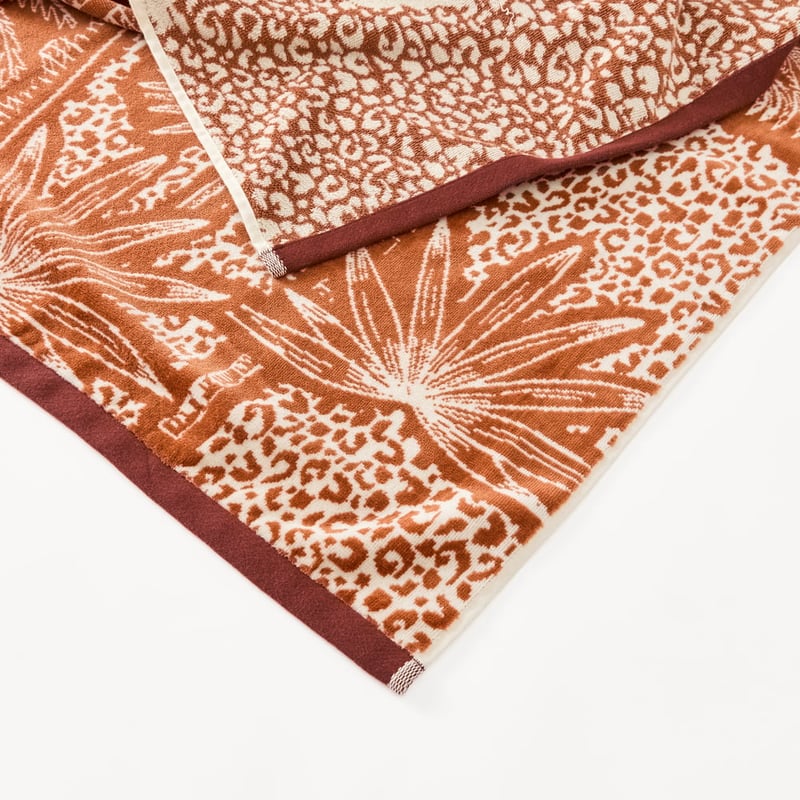 Luxe Velour Leopard Palm Beach Towel