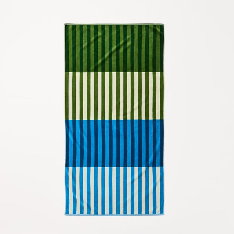 Whitehaven Blue Luxe Velour Beach Towel