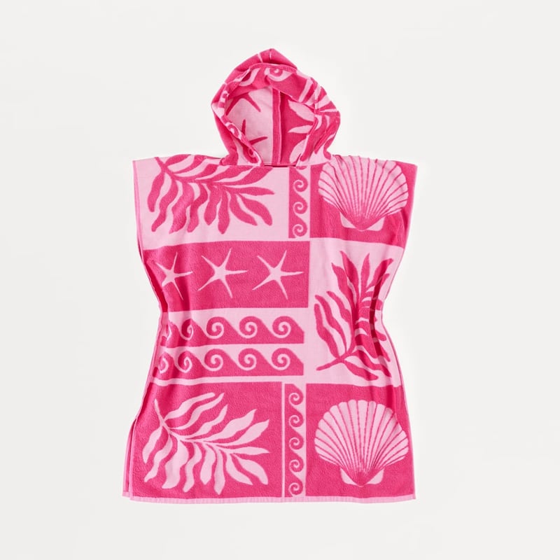 Azalea Pink Hooded Beach Towel