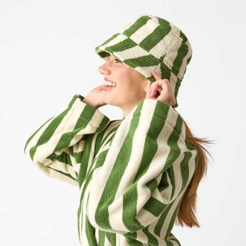 Whitehaven Green Terry Textured Bucket Hat