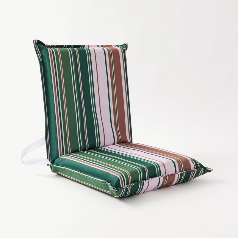 Hastings Stripe Padded Canvas Beach Chair