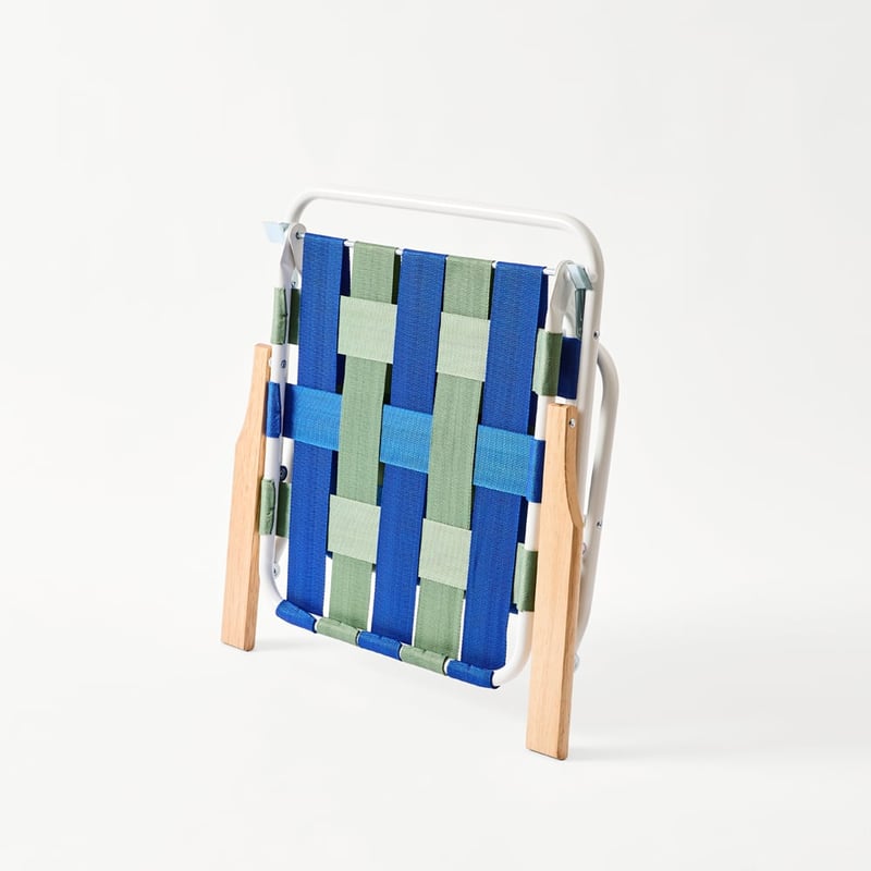 Whitehaven Blue Woven Strap Beach Chair