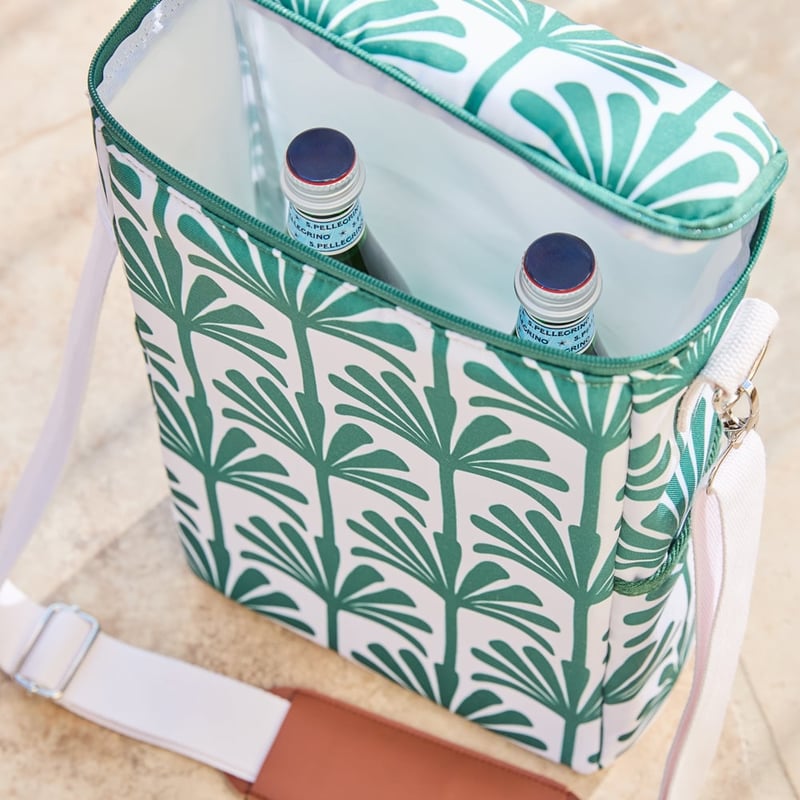 Green Palm Wine Cooler Bag