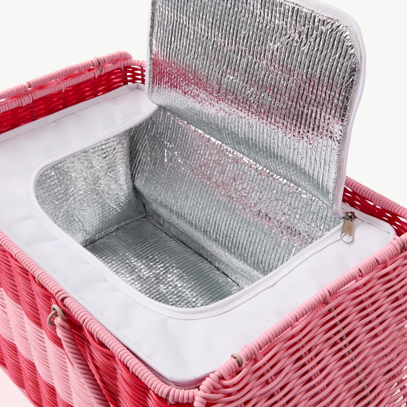 Eden Pink & Red Picnic Basket