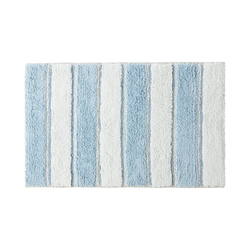 Bethany Stripe Sky Blue Bath Mat