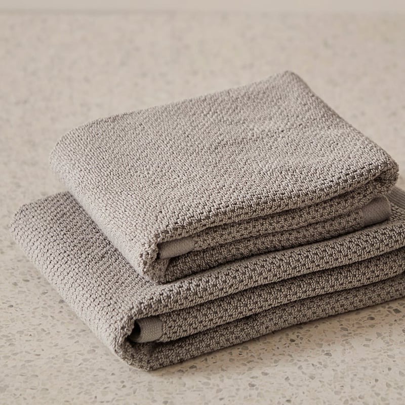 Comfort Collection Pewter Textured Towel Range