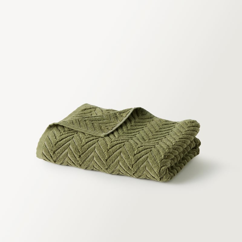 Mimosa Avocado Marle Textured Towel Range